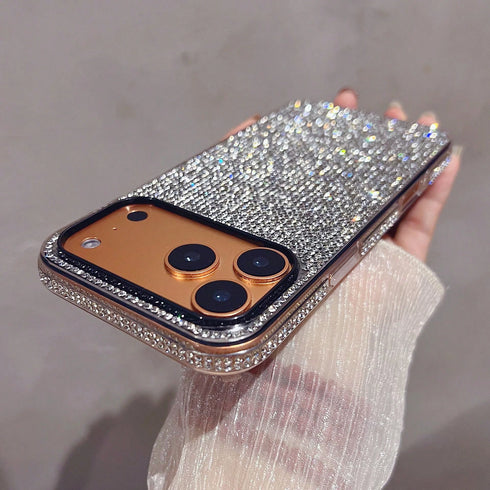 SHEIN Luxury Sparkling Rhinestone Sequins Fashion Phone Case Women's Luxury Rhinestone Embellished Phone Case Compatible With IPhone 