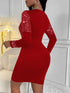 SHEIN Lyxana Women's Bodycon Dress With Rhinestone Decor For New Year Clothes