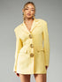 SHEIN MISSGUIDED Blazer Mini Dress Statement Gold Button Detail Oversized Shoulder