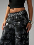 SHEIN MISSGUIDED Sequin Wide Leg Palazzo Party Evening Dressy Pants