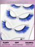 SHEIN GROINNEYA 5 Pairs Colored False Eyelashes Cat Eye Eyelashes Blue Faux Mink Lashes Cosplay Fluffy Soft Cross Wispy Natural Eyelash Extension