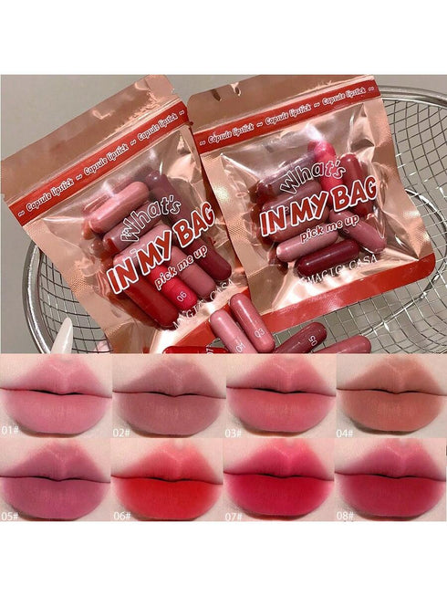 Mini Capsule Lipstick Set, 8 Pieces