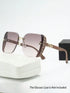 Modern oversized glasses for women with a metal frame