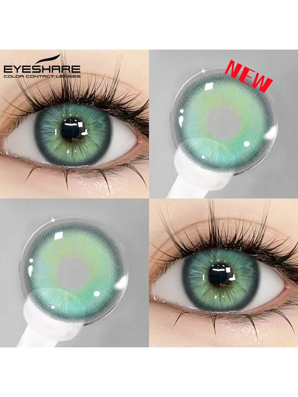 SHEIN NEW 1 Pair Green Gray Colored Contact Lenses