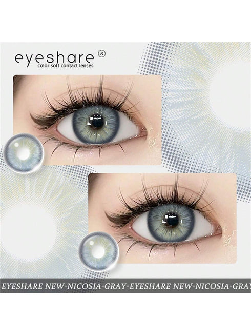 SHEIN NEW 1 Pair Purple Gray Colored Contact Lenses