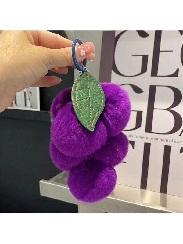 Plush Purple Grape String Pendant