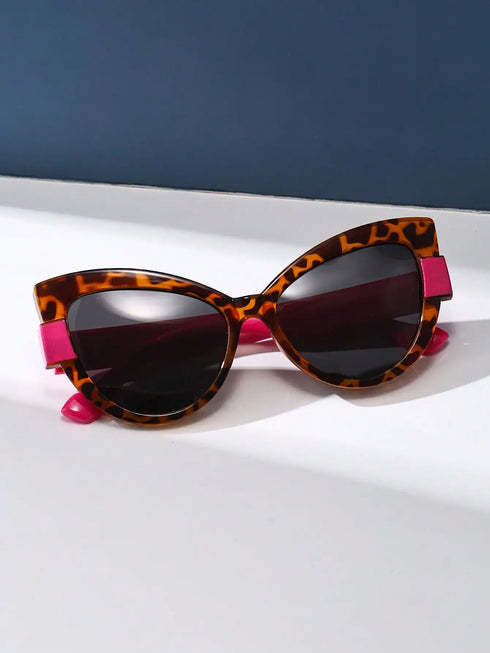 Polarized Sunglasses Retro Leopard Print Cat Eye Sunglasses