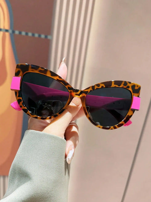 Polarized Sunglasses Retro Leopard Print Cat Eye Sunglasses