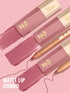 SHEIN Pudaier Matte Lip Liner And Lip Gloss Set - Lip Liner And Lip Mud Set, Long-Lasting Waterproof, Silky Smooth Velvet Texture, Nude And Plum Shades,