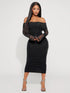 Radiana FallWinter Women's Sexy & Elegant Black Shiny Metallic