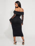 SHEIN Radiana Fall/Winter Women's Sexy & Elegant Black Shiny Metallic