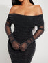 Radiana FallWinter Women's Sexy & Elegant Black Shiny Metallic