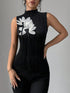 SHEIN Floral Decal Collar Slim Fit Elegant Sleeveless Camisole
