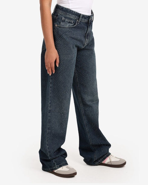 Rhinestone Jeans Fit