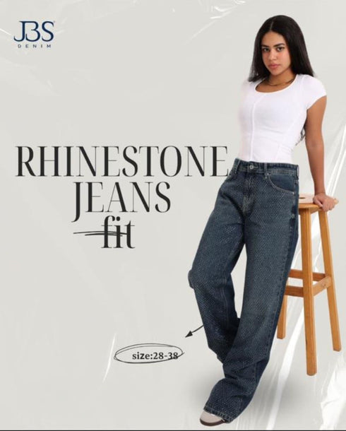 Rhinestone Jeans Fit