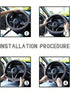 SHEIN 1pc Rhinestone Decor Car Steering Wheel Cover