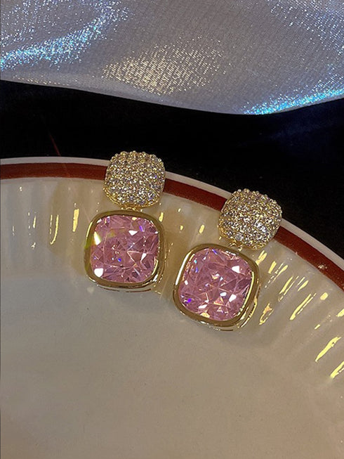 SHEIN Rhinestone Decor Earrings