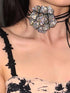SHEIN Rhinestone Flower Decor Necklace