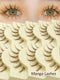 Rikuaild 5 Pairs Manga Lashes Brown False Eyelashes Anime Lashes