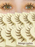 Rikuaild 5 Pairs Manga Lashes Brown False Eyelashes Anime Lashes