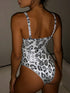 SHEIN Rovax Women's Sleeveless Leopard Print Bodysuit, Fitted Summer Digital Bodysuit