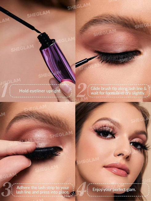SHEGLAM All Eyes On You Eyelash Black 2 In 1 Liquid Eyeliner
