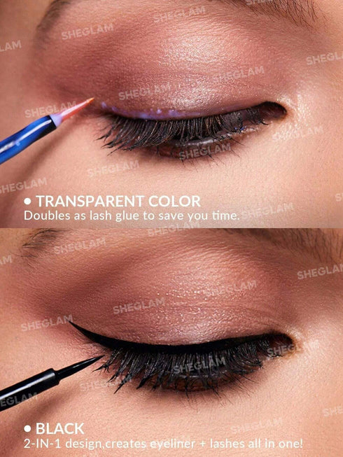 SHEGLAM All Eyes On You Eyelash Black 2 In 1 Liquid Eyeliner