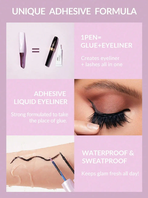 SHEGLAM All Eyes On You Eyelash Black 2 In 1 Liquid Eyeliner