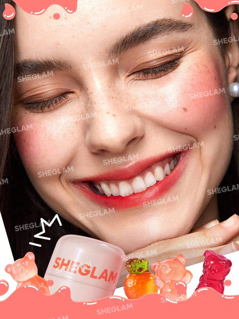 SHEGLAM Jelly-Licious Hydrating Lip & Blush Tint-Ahoy 4 Colors Watery Blush