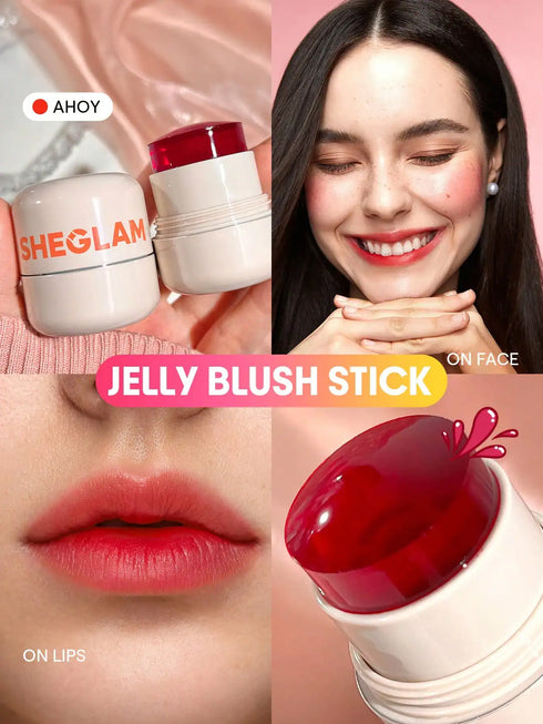 SHEGLAM Jelly-Licious Hydrating Lip & Blush Tint-Ahoy 4 Colors Watery Blush