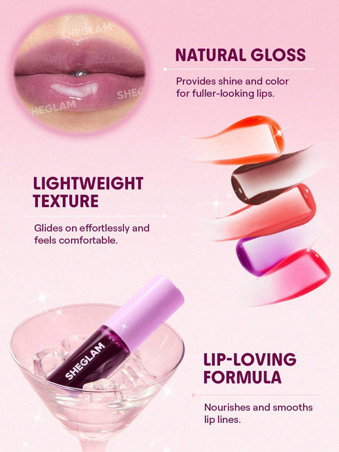 SHEGLAM Jelly Wow Tinted Lip Oil-Baby Steps Valentine'S Day Decor Love Gift Winter Y2K Makeup