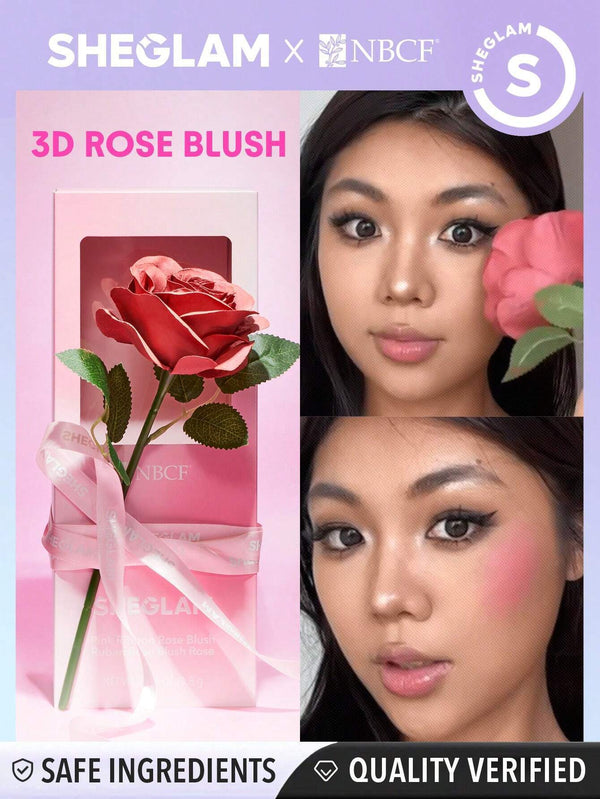 SHEGLAM Pink Ribbon Rose Blush Valentine'S Day Decor Love Gift Winter Y2K Makeup