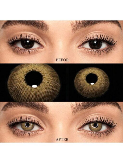 SHEIN 1 Pair Colored Contact Lenses, Including Brown, Gray