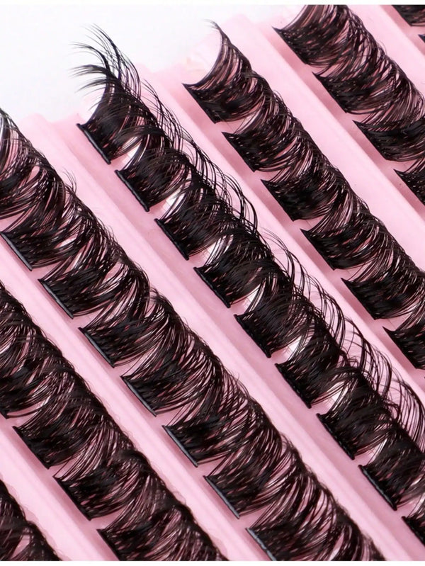 SHEIN 120PCS Individual Lash Clusters D Curl 8-16mm Wide Stem DIY Lash Clusters