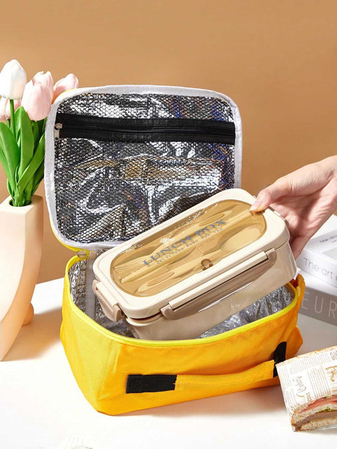 SHEIN 1Pc Large Capacity Cartoon Car Lunch Bag