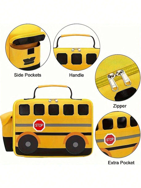 SHEIN 1Pc Large Capacity Cartoon Car Lunch Bag