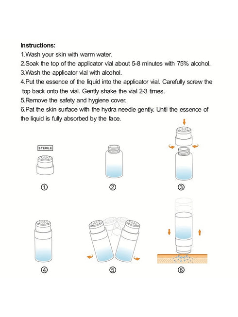 مجموعة أدوات العناية بالبشرة من شي إن: سيروم، ختم بإبر دقيقة 0.5 مم، 20 سيروم، زجاجة