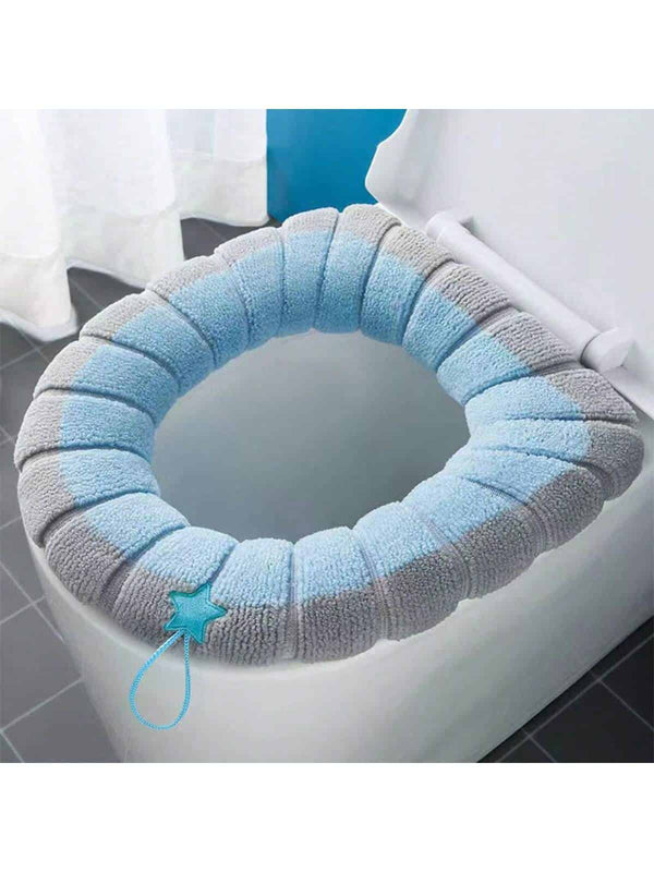 SHEIN 1pcs Reversible Soft Toilet Seat Cover Set