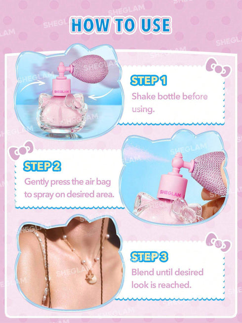 SHEIN Hello Kitty?SHEGLAM Bow-Utiful Highlighting Body Mist-Kitty Glow