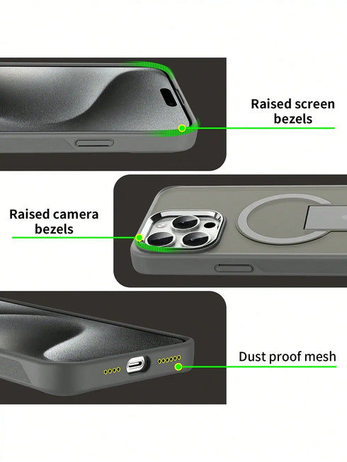 SHEIN Matte Semi-Transparent Charging Phone Case