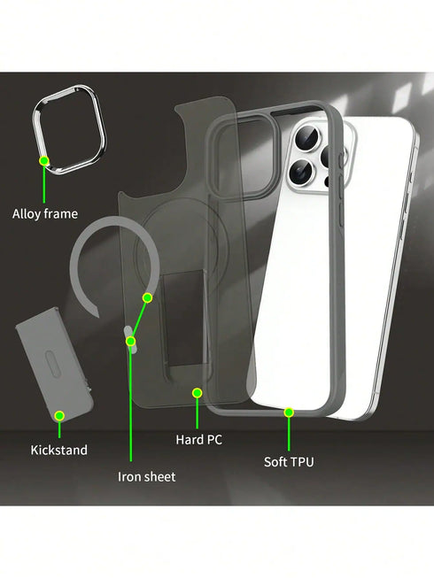 SHEIN Matte Semi-Transparent Charging Phone Case