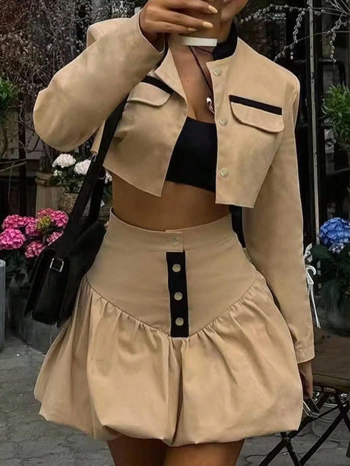 SHEIN Siren Gaze Shien Gaze Homecoming Winter Outfit For Women Bomber Jacket