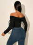 SHEIN Zolique One-Shoulder Rope-Decorated Waist With Lace Trim