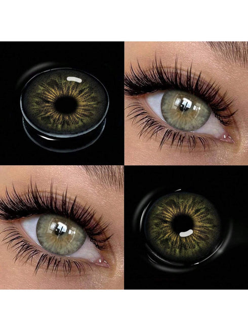 SHEIN 1 Pair Of Natural Color Soft Contact Lenses, Yearly Replacement, 14.5mm Diameter, Suitable For Dating00