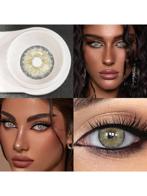 SHEIN 1 Pair Of Natural Color Soft Contact Lenses, Yearly Replacement, 14.5mm Diameter, Suitable For Dating0