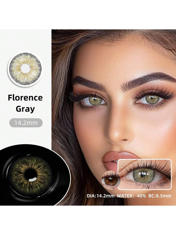 SHEIN 1 Pair Of Natural Color Soft Contact Lenses, Yearly Replacement, 14.5mm Diameter, Suitable For Dating