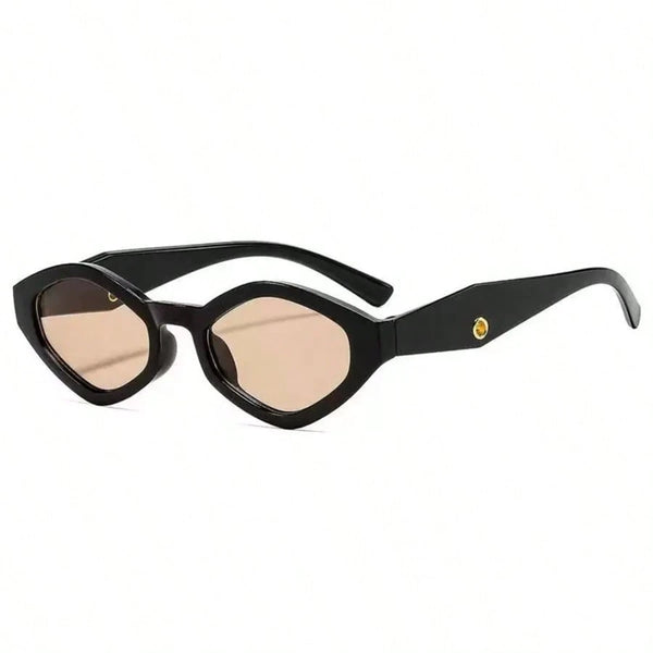 SHEIN 1 Pair Women's Acrylic Street Diamond Retro Fashion Glasses, Suitable For Daily Outings, Music Festivals, Holida0