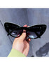 SHEIN 1 Pair Women's Personalized Cat Eye Oversized Crystal Fashion Glasses, Fashion Versatile, Suitable For Summer00