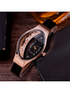 SHEIN 1pc Women's Fashionable Elegant & Cute Elliptical Watch With Rhinestone & Leather Strap, Quartz Wristwatch00