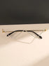 SHEIN 1pc Women's Metal Frame Decorative Hollow Shape, Rhinestone Inlay Shiny And Eyeglasses Without Lens2